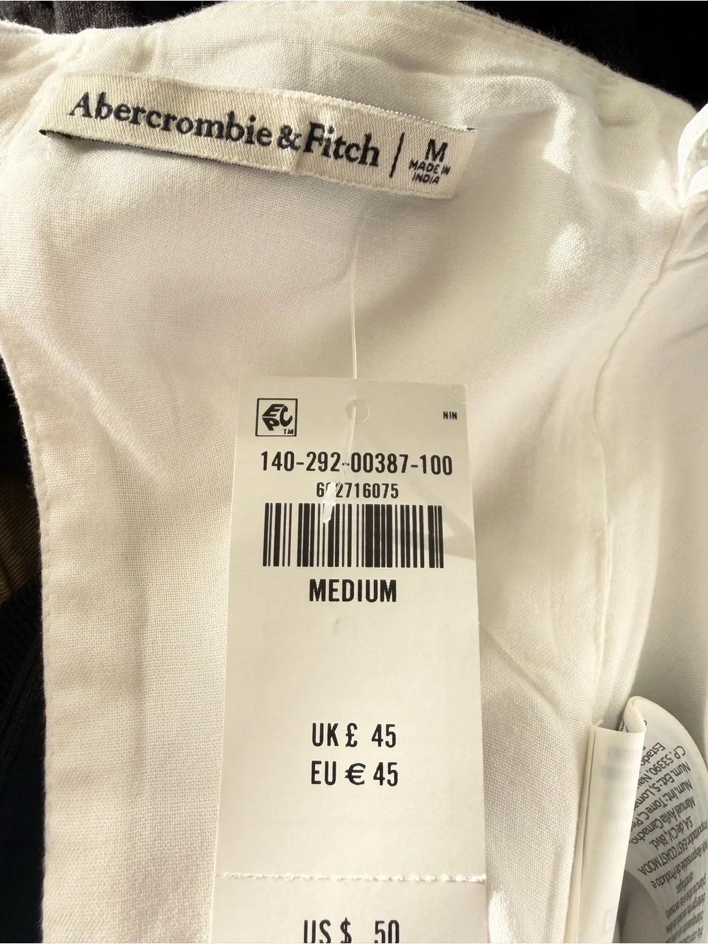 Abercrombie & Fitch White Linen-Blend Open-Back Set Top Size Medium NWT 🛍️ - Picture 4 of 6